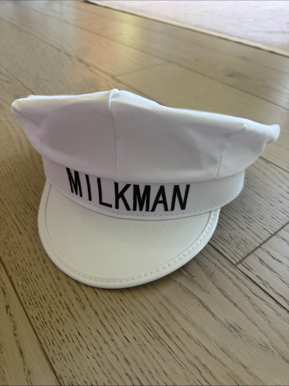 White Cotton Captain Cap - Men Accessories